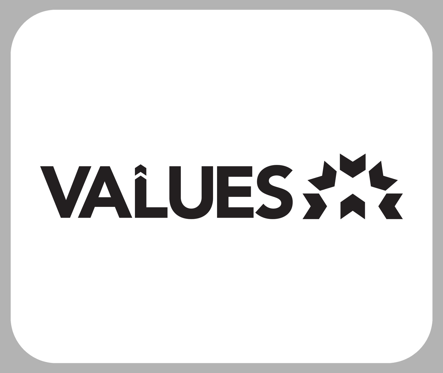 Values Mouse Pad, White