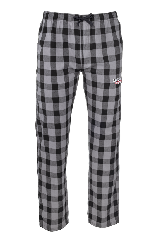 Lincoln Electric Unisex Flannel Pajama Pants (Grey & Black)