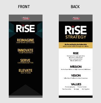 RISE 2-sided 24" x 60" Banner With Stand