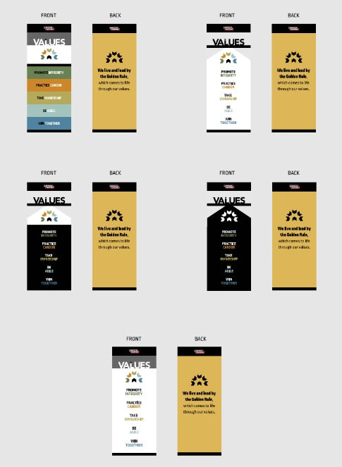 2-sided 24” x 60" Banners with Stands (5 options | Golden Rule with Values)