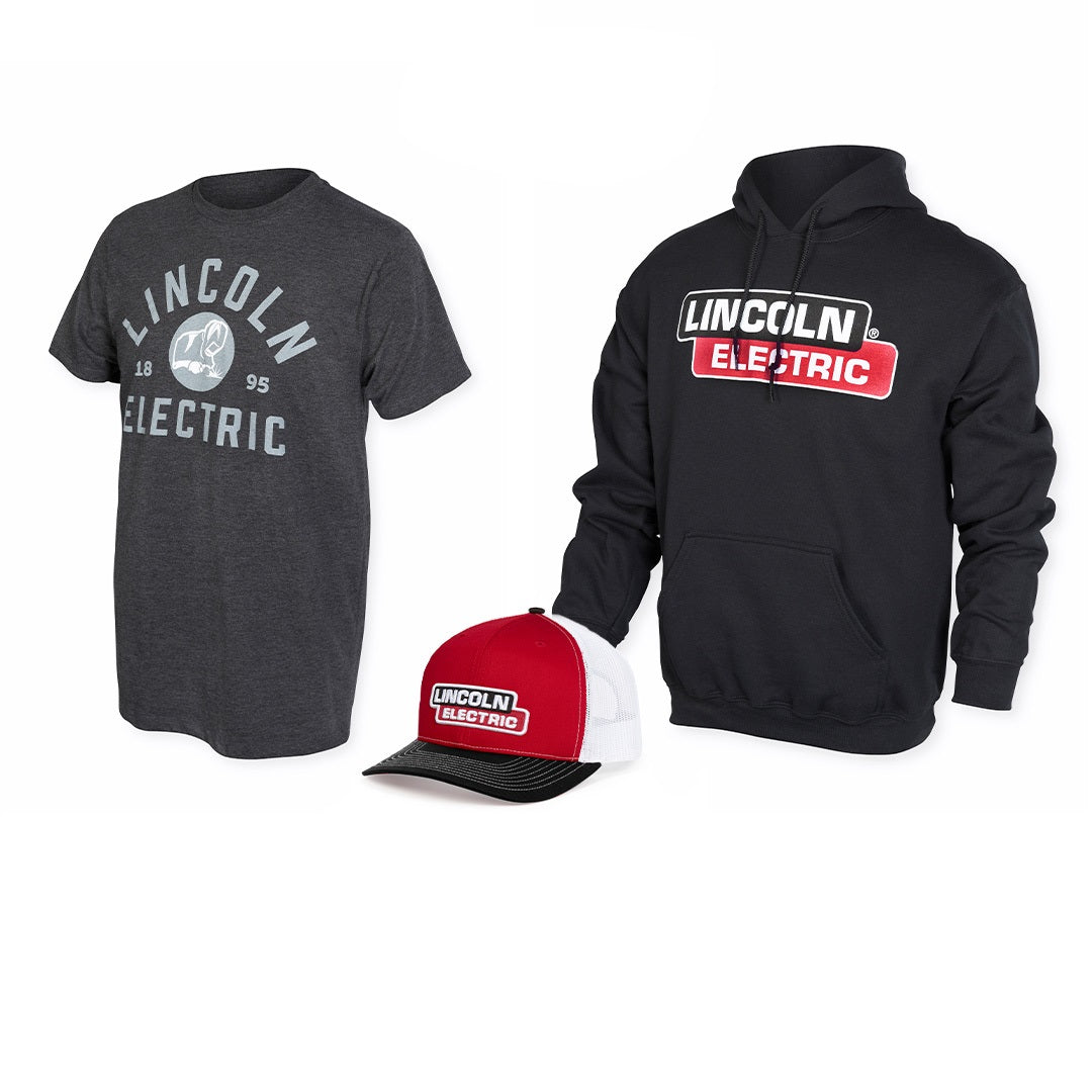 Bundle - Gildan® Hooded Sweatshirt + Lincoln 1895 T-Shirt + Richardson® Classic Trucker Hat