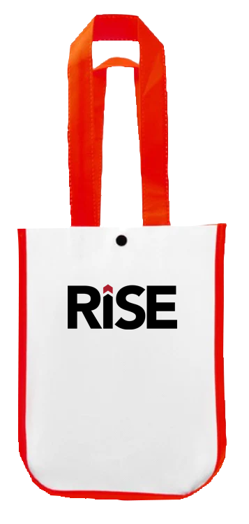 RISE Edition Designer Tote Bag with Curved Corners