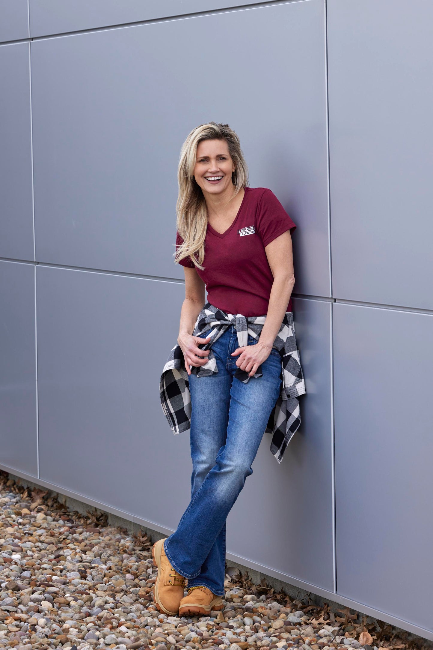 Ladies Plaid Boyfriend Flannel