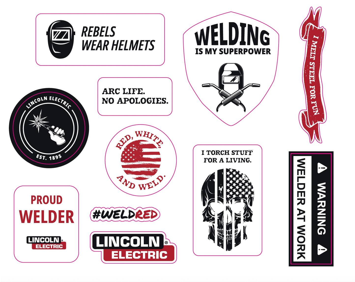 Lincoln Electric Sticker Sheet - Weld Life