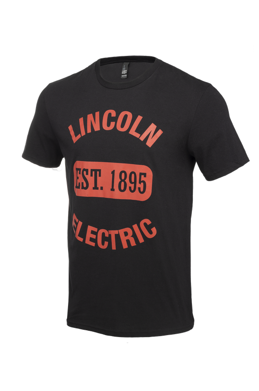 Est 1895 Black T Shirt with Red Lettering