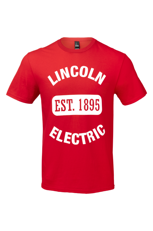 Est 1895 Red T Shirt with White Lettering