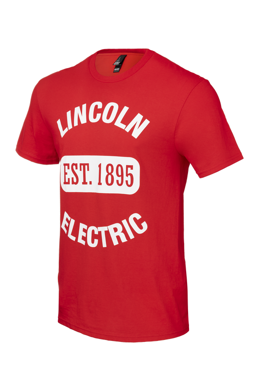 Est 1895 Red T Shirt with White Lettering