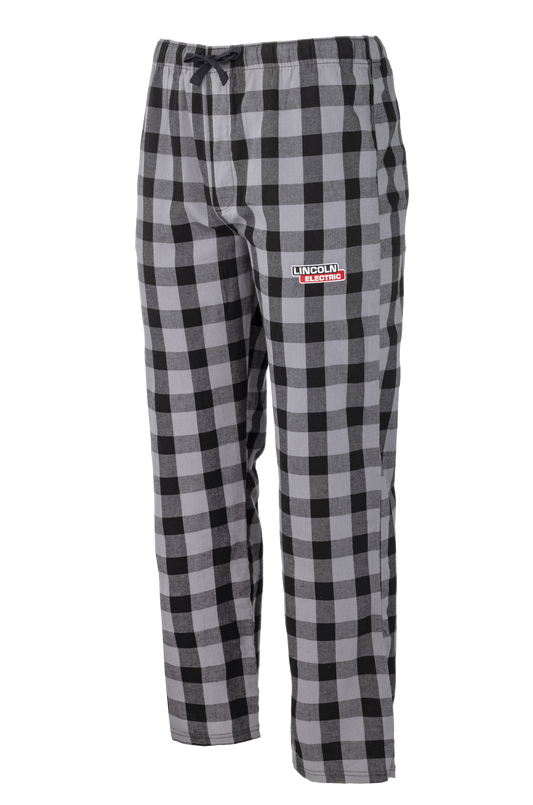 Lincoln Electric Unisex Flannel Pajama Pants (Grey & Black)