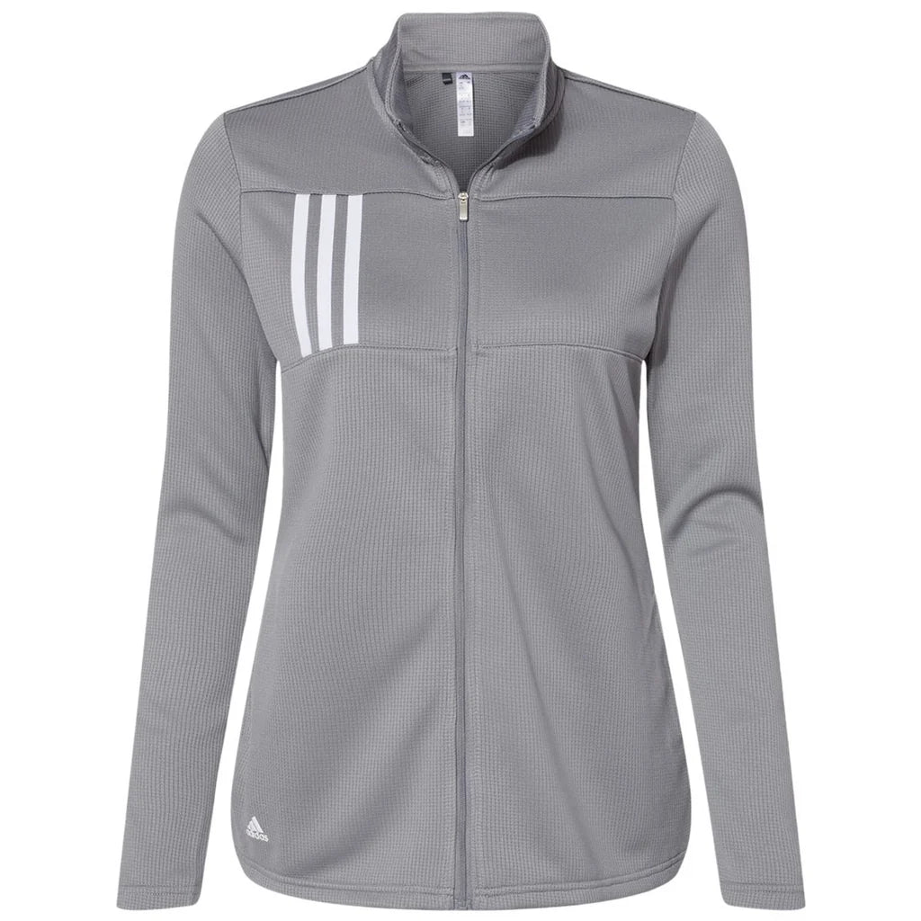 Women's Adidas® 3-Stipes Double Knit Full-Zip