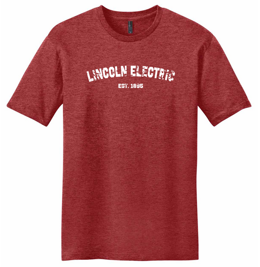 Lincoln Heather Distressed Text Logo T-Shirt