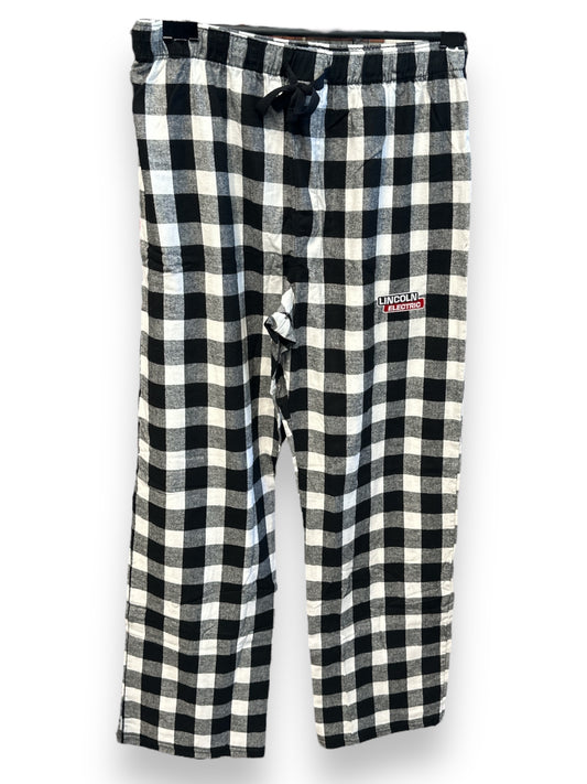 Lincoln Electric Unisex Flannel Pajama Pants (Black & White)