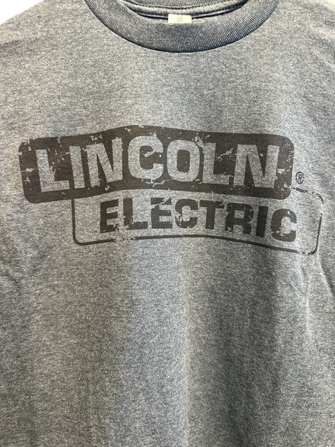 Lincoln Electric Logo - Gildan Dark Gray Grunge Long Sleeve T-Shirt