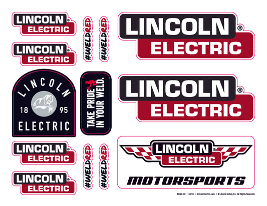 Lincoln Electric Sticker Sheet - Motorsports