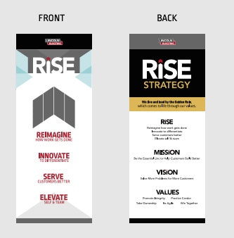 RISE 2-sided 24" x 60" Banner With Stand