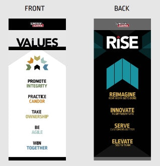2-sided 24” x 60" Banners with Stands (4 options | Values & RISE Together)