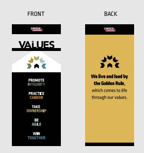 2-sided 24” x 60"  Banners with Stands (5 options | Golden Rule with Values)