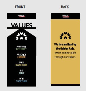 2-sided 24” x 60"  Banners with Stands (5 options | Golden Rule with Values)
