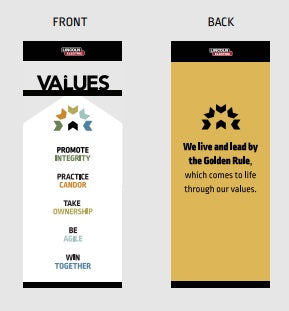 2-sided 24” x 60"  Banners with Stands (5 options | Golden Rule with Values)