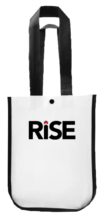 RISE Edition Designer Tote Bag with Curved Corners