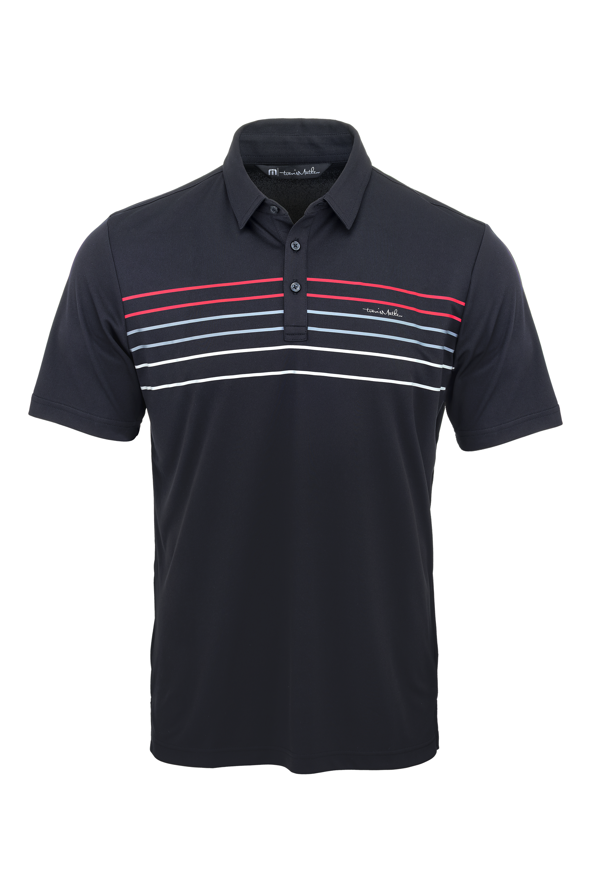 2222 TravisMathew® Coto Performance Chest Stripe Polo
