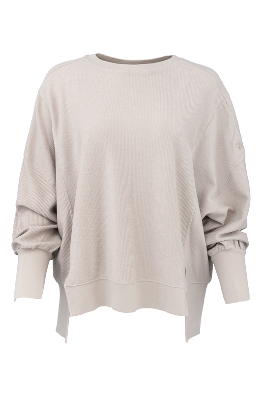 Charles River Women's Oat Camden Spliced Crew Neck Sweatshirt